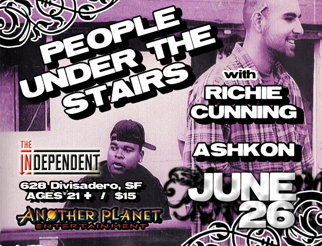 Flyer for People Under The Stairs w/ Richie Cunning & Ashkon