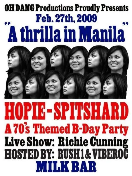 Flyer for A Thrilla In Manila w/ Richie Cunning
