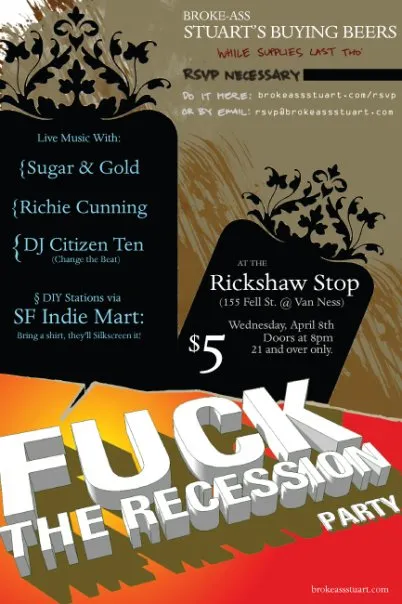 Flyer for Richie Cunning @ Broke-Ass Stuart's