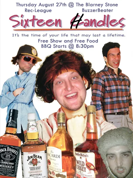 Flyer for 16 Handles: Buzzerbeater's Birthday - FREE Rec-League Show