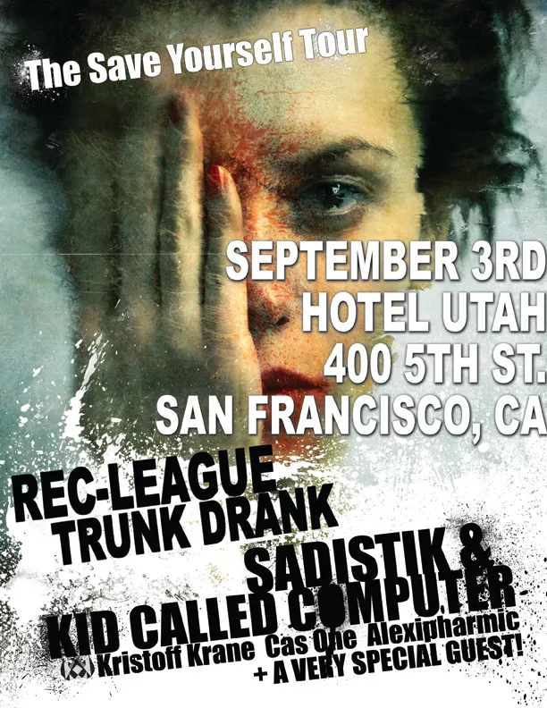 Flyer for Rec-League & Trunk Drank w/ The Save Yourself Tour
