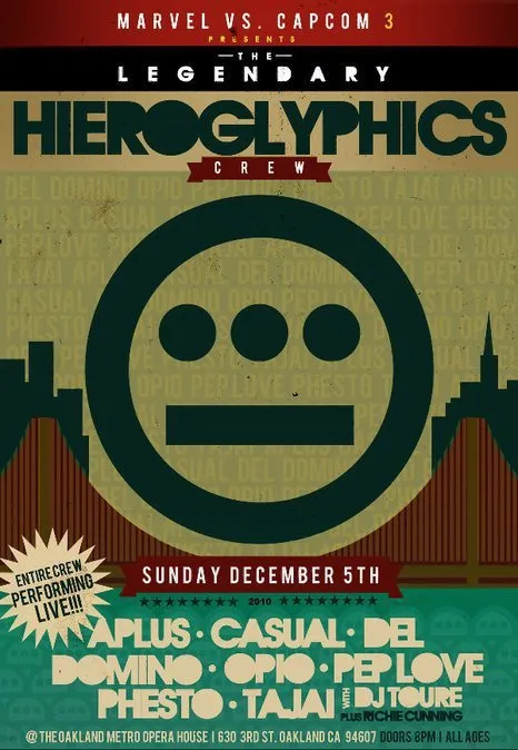 Flyer for Hieroglyphics w/ Richie Cunning