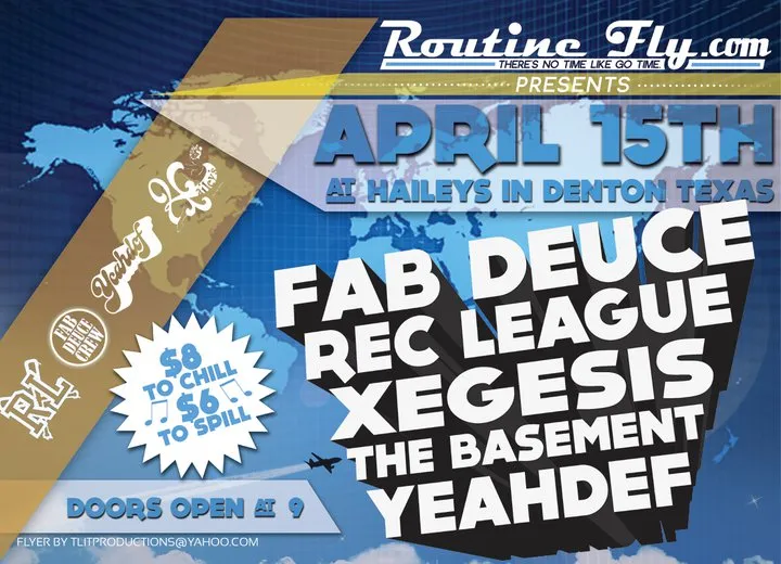 Flyer for Fab Deuce & Rec-League @ Hailey's