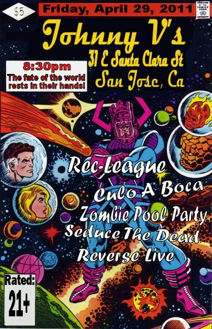 Flyer for Rec League, Culo a Boca, Zombie Pool Party & More