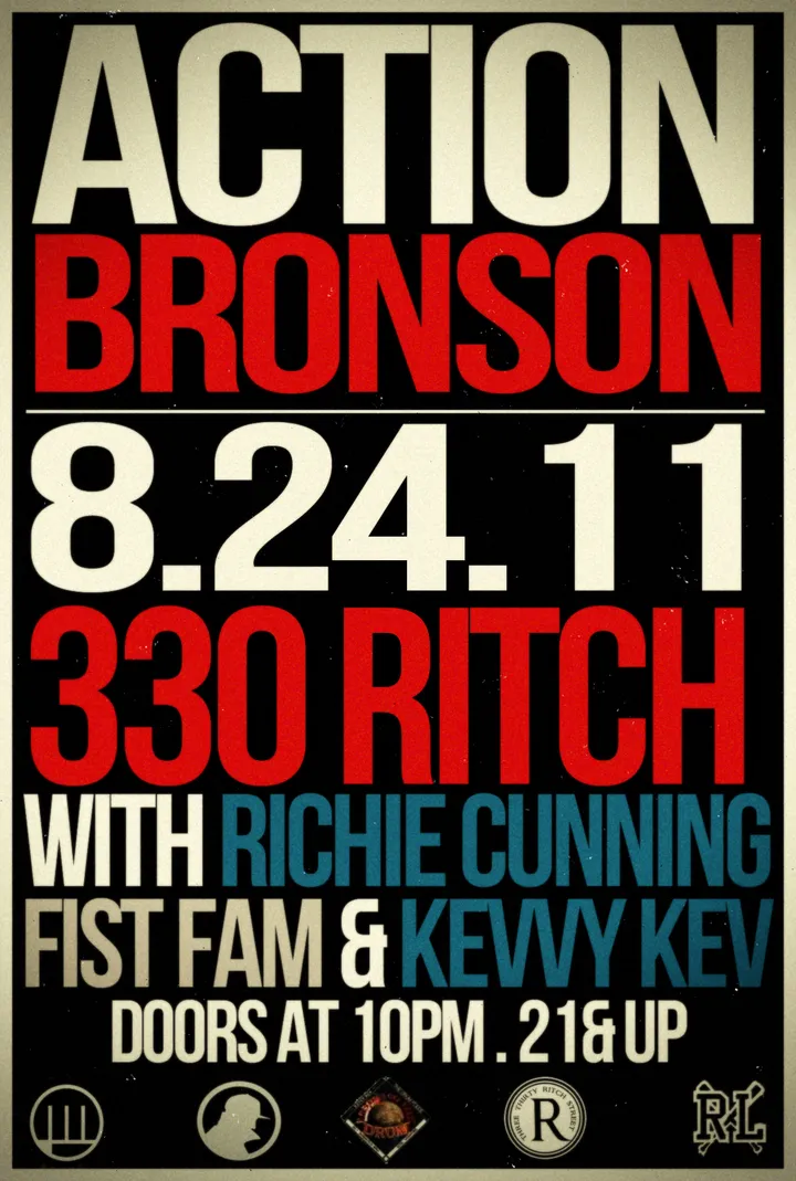 Flyer for Action Bronson, Richie Cunning, Fist Fam