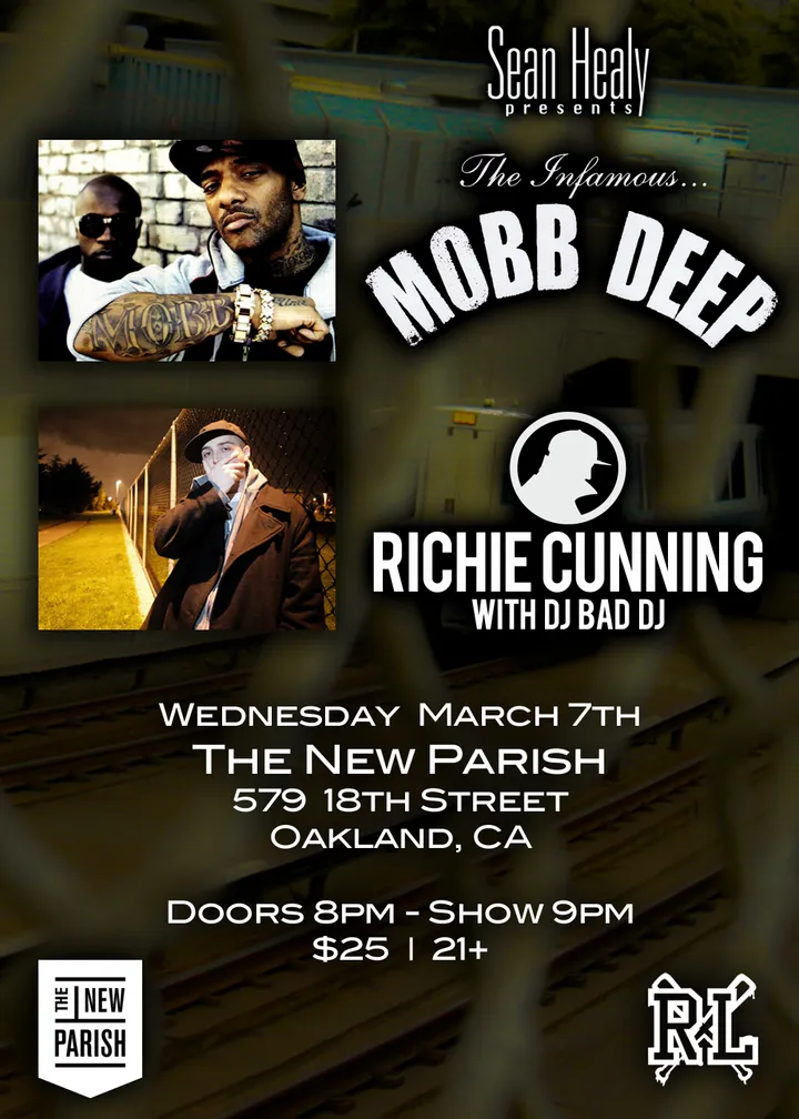 Flyer for Mobb Deep & Richie Cunning