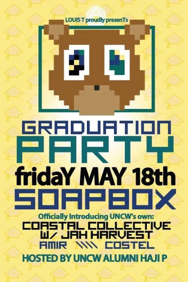Flyer for Graduation Party, hosted by Haji P