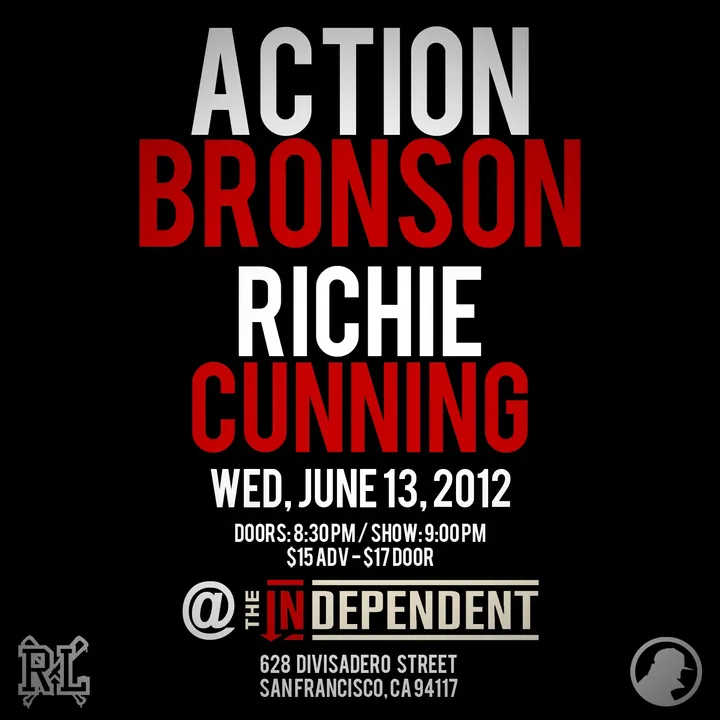 Flyer for Action Bronson, Richie Cunning, DaVinci
