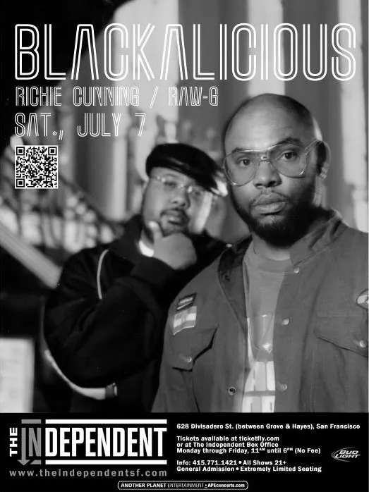 Flyer for Blackalicious & Richie Cunning