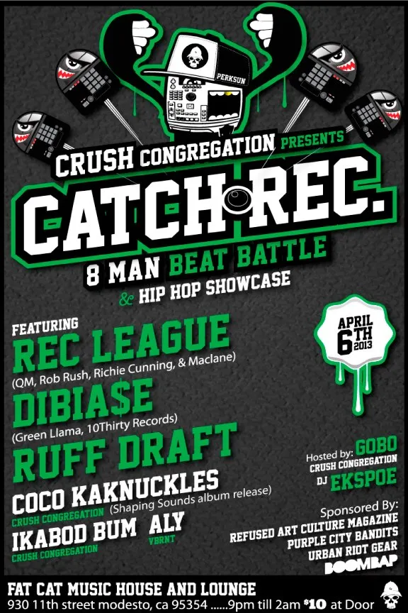 Flyer for Catch Rec Beat Battle w/ Rec League