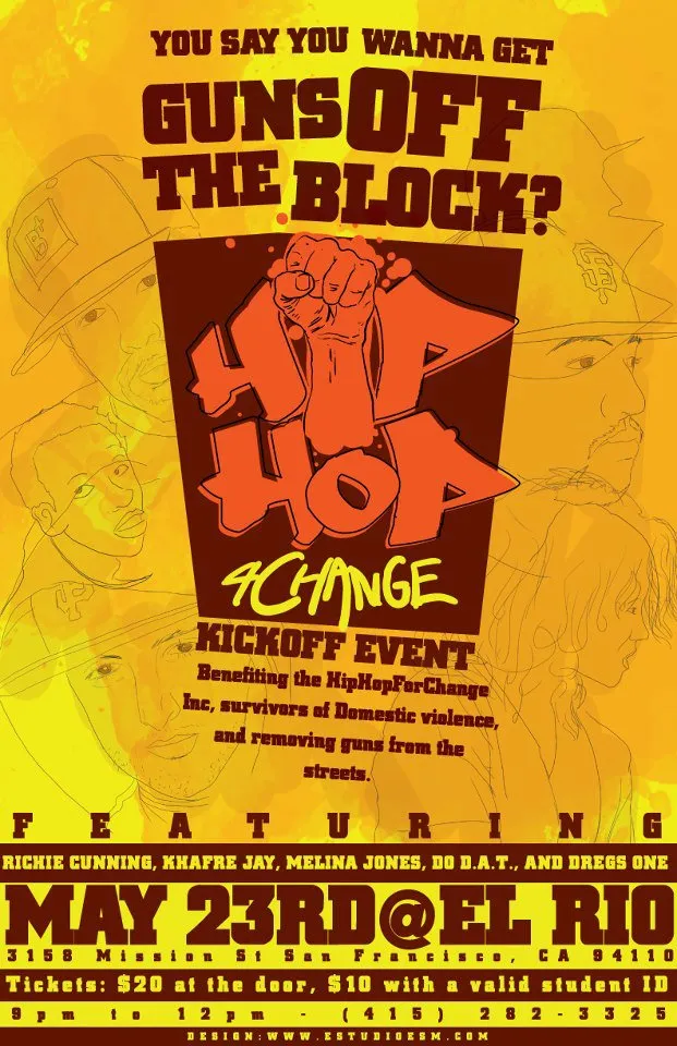 Flyer for Hip Hop 4 Change Kickoff Event