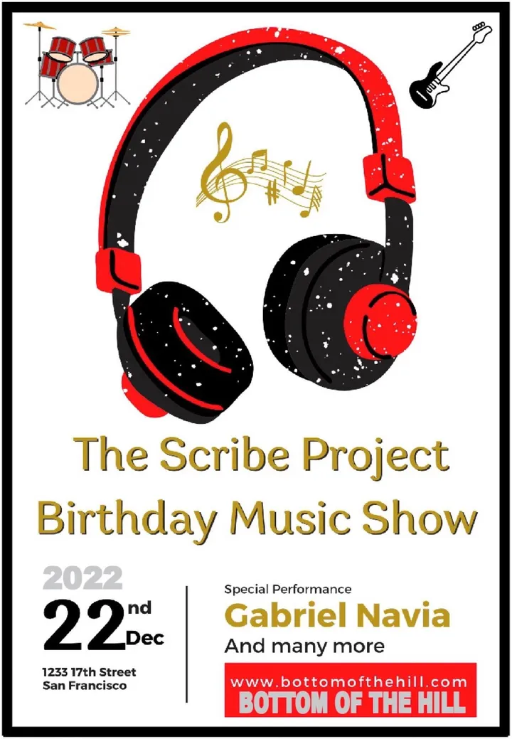 Flyer for The Scribe Project, Richie Cunning & Gabriel Navia