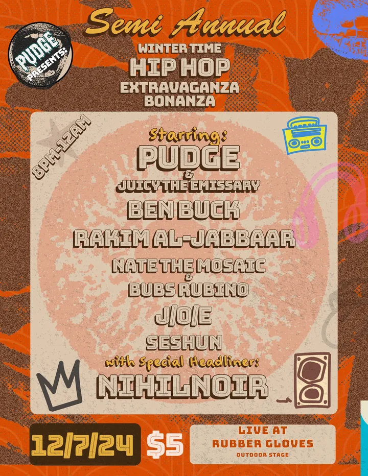 Flyer for Winter Time Hip Hop Extravaganza Bonanza