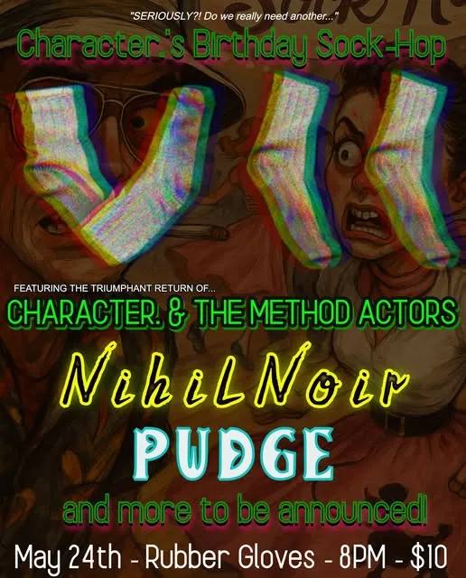 Flyer for Character's Birthday Sock-Hop VII