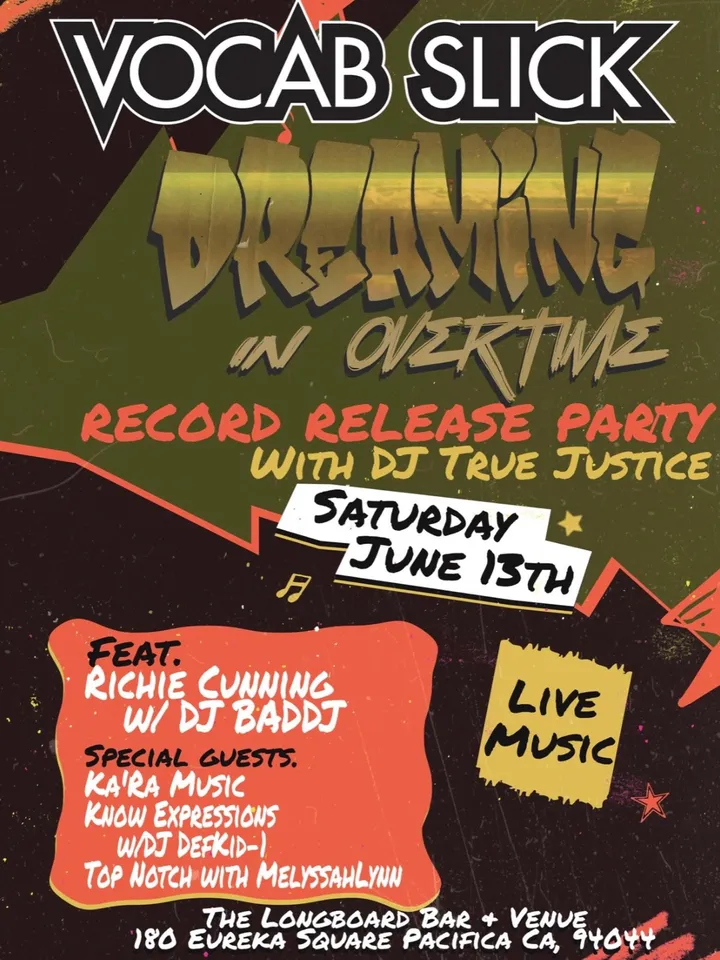 Flyer for Vocab Slick, Top Notch & Richie Cunning